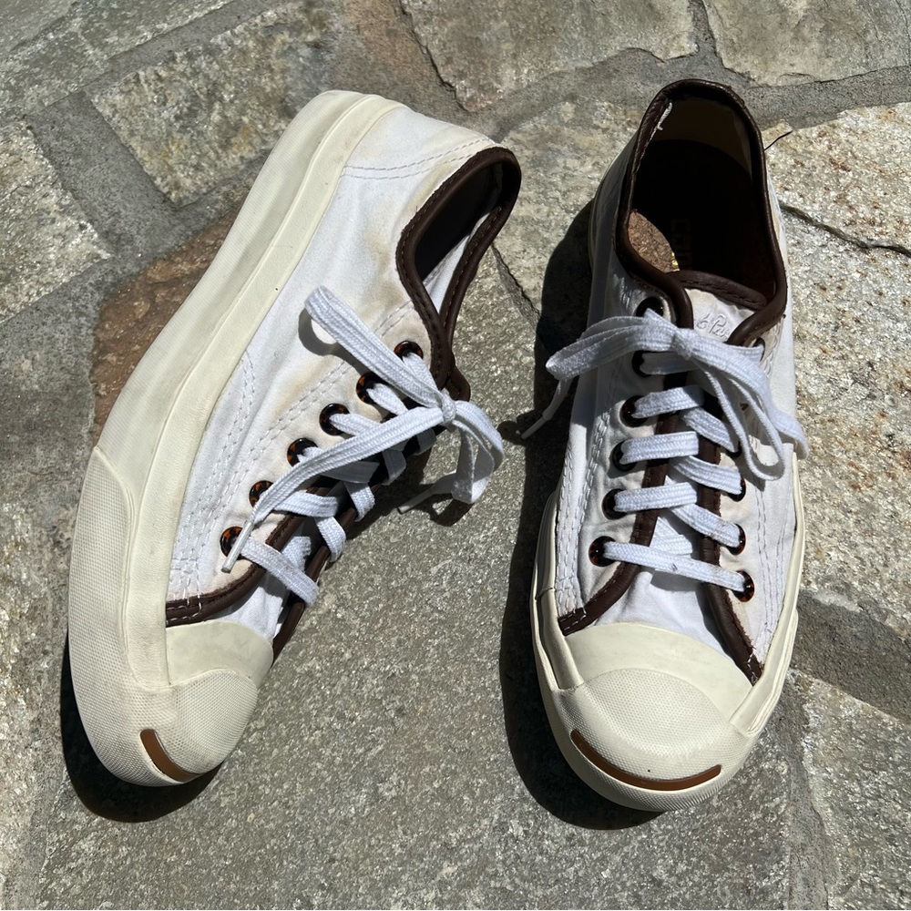 Converse Jack Purcell White Brown Sneakers